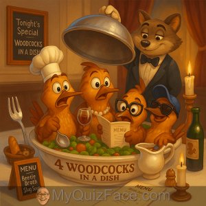 4 Woodcocks In A Dish